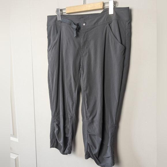 Prana Pants - PRANA Nylon Outdoor Pants Size 12 Knee Lenght Dark Gray Color